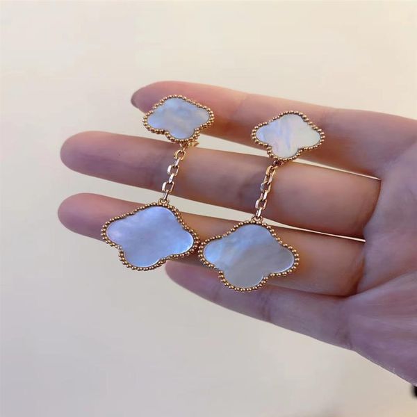 3 flowers 4 four leaf clover dangle earings designer earrings for women wedding jewelry mother's day gift275j, Silver
3 flowers 4 four leaf clover dangle earings designer earrings for women wedding jewelry mother's day gift275j, Silver