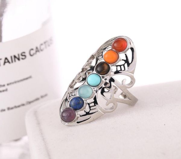 vintage 7 chakra stones yoga ring hollow silver plated adjustable thumb ring reiki jewelry 80 n28426494
vintage 7 chakra stones yoga ring hollow silver plated adjustable thumb ring reiki jewelry 80 n28426494