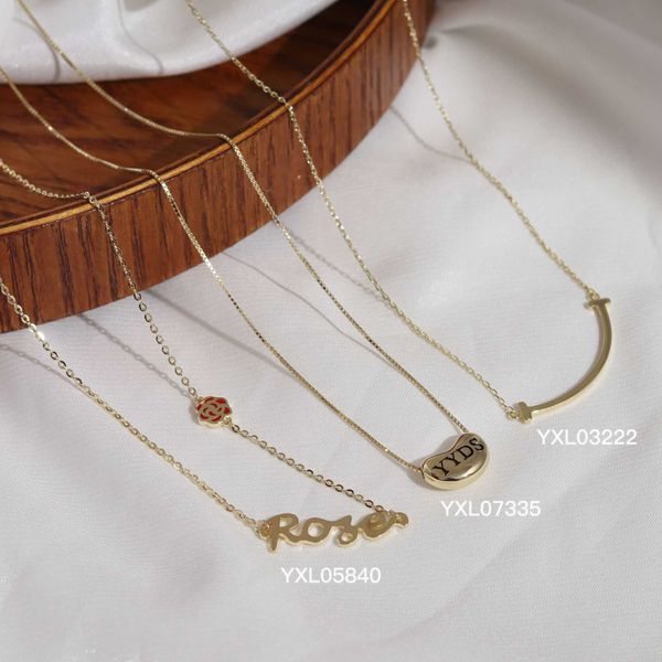 925 sterling silver tiffy classic smile knot rose brand gold necklace anti allergy and oxidation design pendant, Black
925 sterling silver tiffy classic smile knot rose brand gold necklace anti allergy and oxidation design pendant, Black