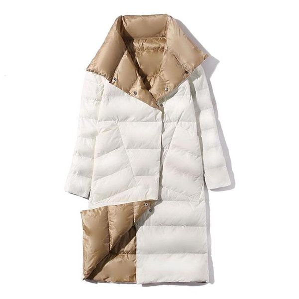 parkas women double sided down long jacket winter 90% white duck down coat double breasted warm parkas snow outwear, Black
parkas women double sided down long jacket winter 90% white duck down coat double breasted warm parkas snow outwear, Black