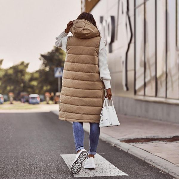 vests vest overcoat chic long type hooded warm cotton puffer waistcoat loose winter waistcoat, Black;white
vests vest overcoat chic long type hooded warm cotton puffer waistcoat loose winter waistcoat, Black;white