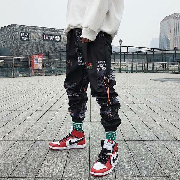 blazers hip hop pants men loose joggers print streetwear harem pants clothes ankle length trousers, White;black
blazers hip hop pants men loose joggers print streetwear harem pants clothes ankle length trousers, White;black