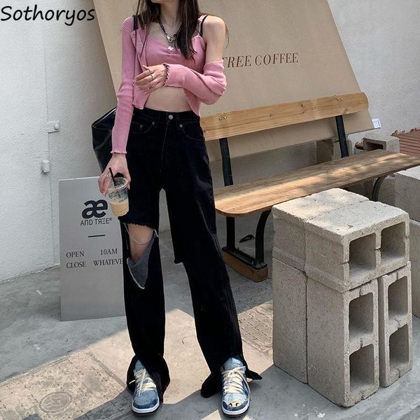 jeans ripped holes jeans women solid black summer high waist denim mopping split baggy straight trousers hip hop bf harajuku chic 2021, Blue
jeans ripped holes jeans women solid black summer high waist denim mopping split baggy straight trousers hip hop bf harajuku chic 2021, Blue