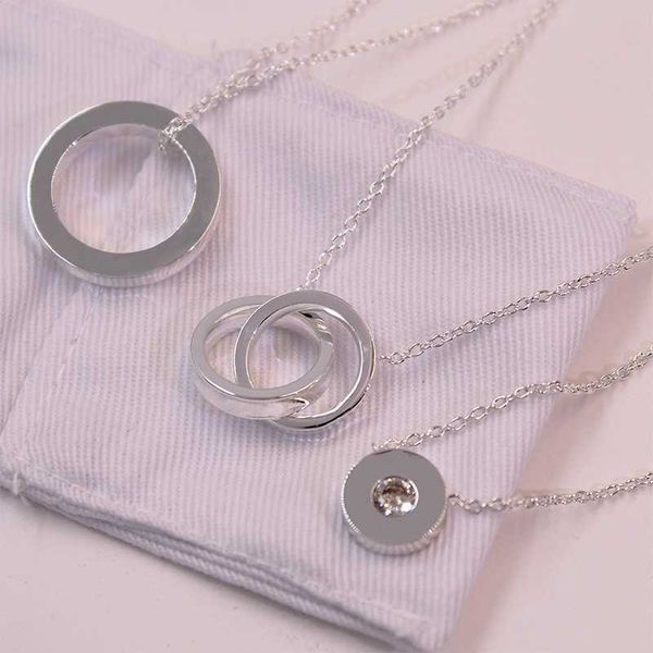 brand original tiffay circle necklace sterling silver female alphabet single diamond double ring buckle pendant simple fashion versatile cla
brand original tiffay circle necklace sterling silver female alphabet single diamond double ring buckle pendant simple fashion versatile cla