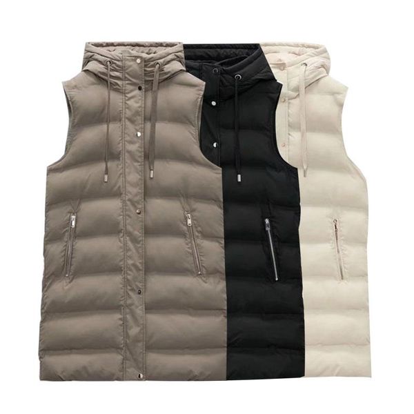 vests winter clothes women fashion thick warm padded long vest jacket hooded zipper coat vintage sleeve female outerwear chic, Black;white
vests winter clothes women fashion thick warm padded long vest jacket hooded zipper coat vintage sleeve female outerwear chic, Black;white