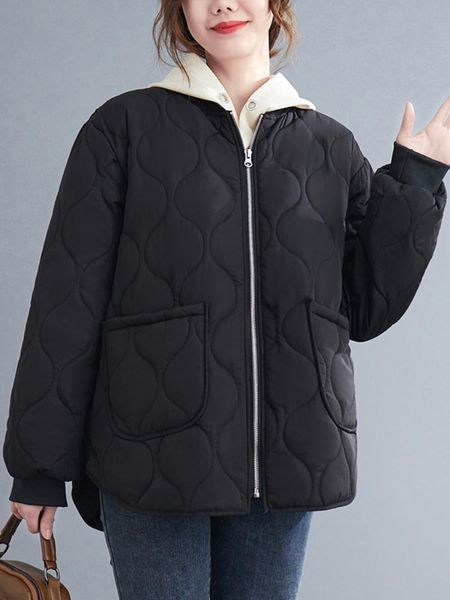 leather oversized women's solid color cotton coat thick coat cotton coat new cotton jacket winter clothes women puffer jacket women, Black
leather oversized women's solid color cotton coat thick coat cotton coat new cotton jacket winter clothes women puffer jacket women, Black