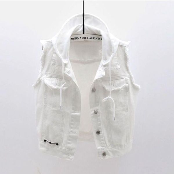 vests 2021 new spring autumn women fashion hooded denim jacket waistcoat white black vest female short gilet sleeveless jeans coat, Black;white
vests 2021 new spring autumn women fashion hooded denim jacket waistcoat white black vest female short gilet sleeveless jeans coat, Black;white