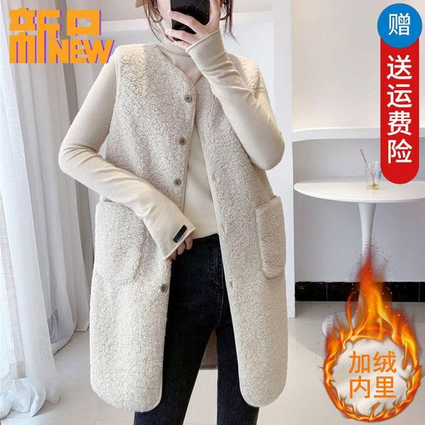 vests woman jacket vest coat women's autumn winter doublesided velvet loose long chaleco mujer, Black;white
vests woman jacket vest coat women's autumn winter doublesided velvet loose long chaleco mujer, Black;white
