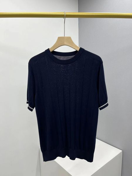 mens t shirts brunello cucinelli business casual round neck knitted t-shirts, White;black
mens t shirts brunello cucinelli business casual round neck knitted t-shirts, White;black