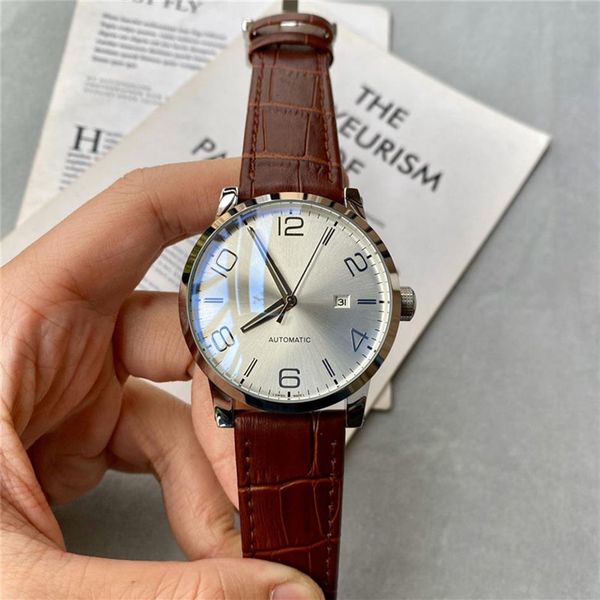 on mens watch satch time walker mechanical automatic watches stainless steel case leather watchband wristwatch for men wa272u, Slivery;brown
on mens watch satch time walker mechanical automatic watches stainless steel case leather watchband wristwatch for men wa272u, Slivery;brown