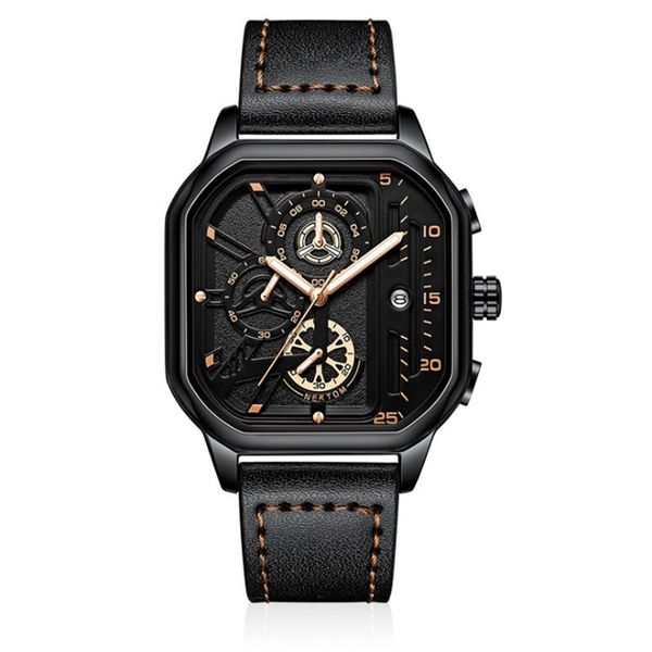cool black nektom brand hollow out mens watches accurate quartz watch leather strap luminous square dial wristwatches222n, Slivery;brown
cool black nektom brand hollow out mens watches accurate quartz watch leather strap luminous square dial wristwatches222n, Slivery;brown
