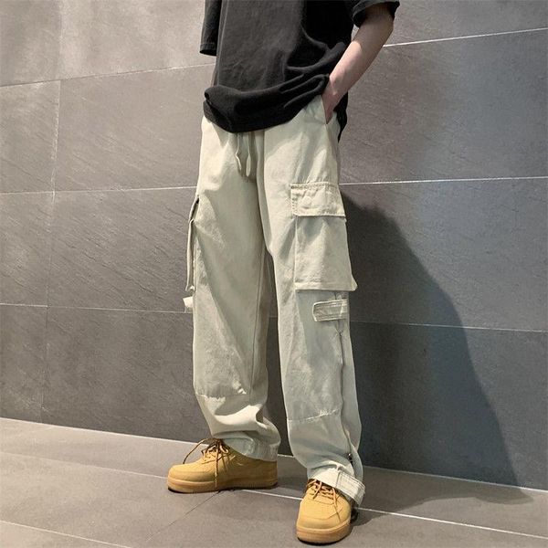 pants summer new simple pocket overalls men's retro high street loose hiphop sweatpants casual straight wide leg pants, Black
pants summer new simple pocket overalls men's retro high street loose hiphop sweatpants casual straight wide leg pants, Black