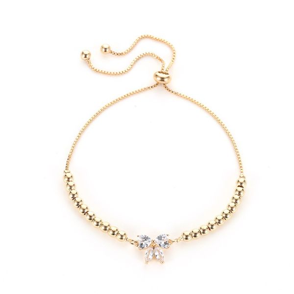 ins wind small fresh micro zirconia bow bracelet korean literary sweet beads adjustable student hand jewelry, White
ins wind small fresh micro zirconia bow bracelet korean literary sweet beads adjustable student hand jewelry, White