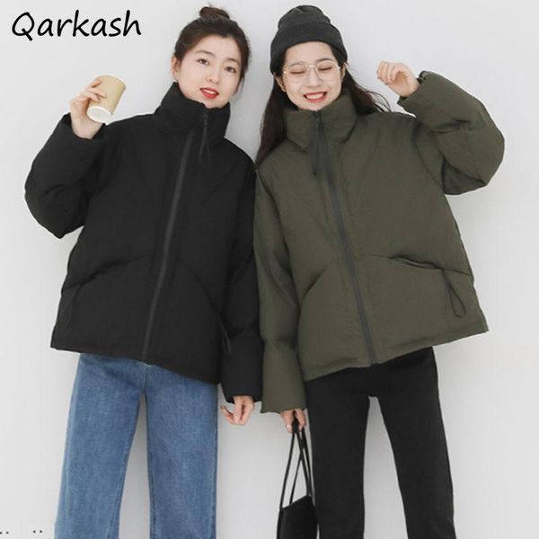 leather short style parkas women pure color pockets warm winter ulzzang allmatch casual fashion ladies student zipper clothing outwear, Black
leather short style parkas women pure color pockets warm winter ulzzang allmatch casual fashion ladies student zipper clothing outwear, Black
