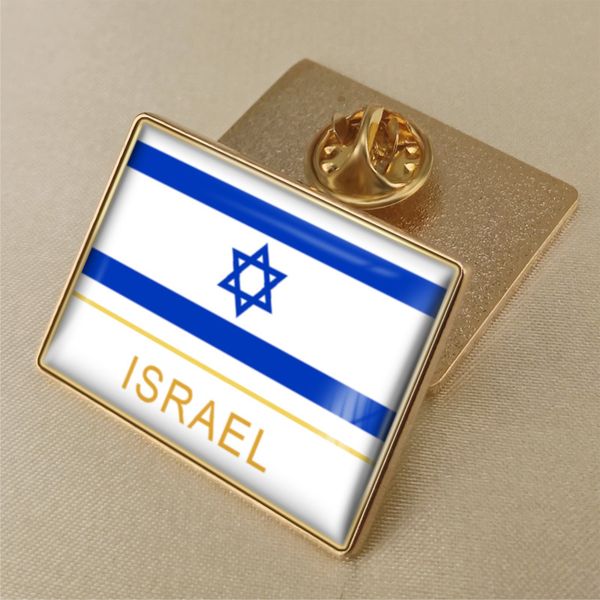 

Israel Flag Crystal Epoxy Badge Brooch World Flags Brooch Pins