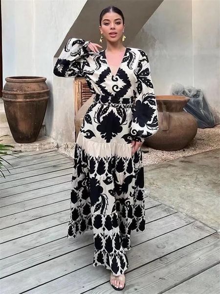 dresses traf 2022 black print long dresses for women tied belt midi dress woman vintage long sleeve ruffle female dress elegant dresses, Black;gray
dresses traf 2022 black print long dresses for women tied belt midi dress woman vintage long sleeve ruffle female dress elegant dresses, Black;gray