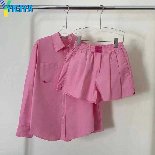 yiciya women's tracksuits summer pink set wang letter shirt long sleeve shorts elastic waist casual two piece female clothing, Gray
yiciya women's tracksuits summer pink set wang letter shirt long sleeve shorts elastic waist casual two piece female clothing, Gray