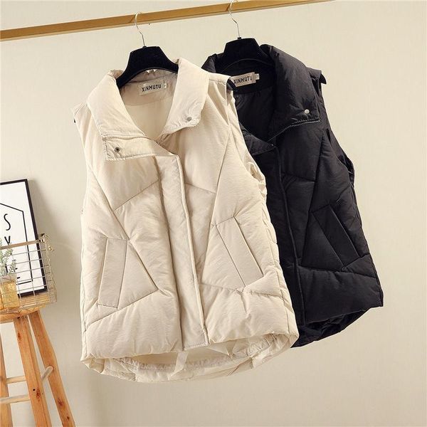vests woman jacket vest autumn winter large size down cotton women's short coat chaleco mujer, Black;white
vests woman jacket vest autumn winter large size down cotton women's short coat chaleco mujer, Black;white