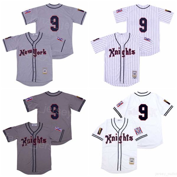 movie baseball new york ny knights jersey 9 roy hobbs 1939 retro pinstripe white team color grey all stitched cool base breathable pure cott, Black
movie baseball new york ny knights jersey 9 roy hobbs 1939 retro pinstripe white team color grey all stitched cool base breathable pure cott, Black