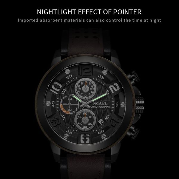 smael sport mens watches luxury alloy watch men casual sl-9083 fashion leather waterproof wristwatch box relogio masculino250c, Slivery;brown
smael sport mens watches luxury alloy watch men casual sl-9083 fashion leather waterproof wristwatch box relogio masculino250c, Slivery;brown