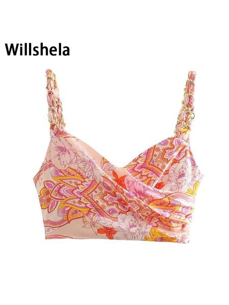 t-shirt willshela women fashion printed pleated side zipper cropped camisole vintage thin straps vneck female chic lady crop top, White
t-shirt willshela women fashion printed pleated side zipper cropped camisole vintage thin straps vneck female chic lady crop top, White