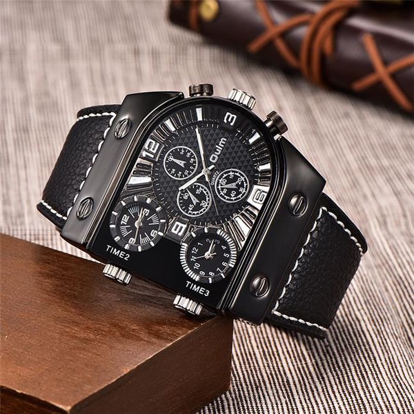 luxury brand oulm watch quartz sports men leather strap watches casual male military wristwatch drop relogio masculino ly1315q, Slivery;brown
luxury brand oulm watch quartz sports men leather strap watches casual male military wristwatch drop relogio masculino ly1315q, Slivery;brown
