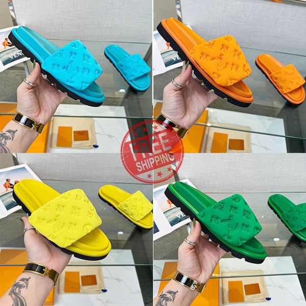 2023 pool pillow luxe designer slippers women mules rubber bottom width slides hook loop fastener slide men shoes eur 36-45, Black
2023 pool pillow luxe designer slippers women mules rubber bottom width slides hook loop fastener slide men shoes eur 36-45, Black