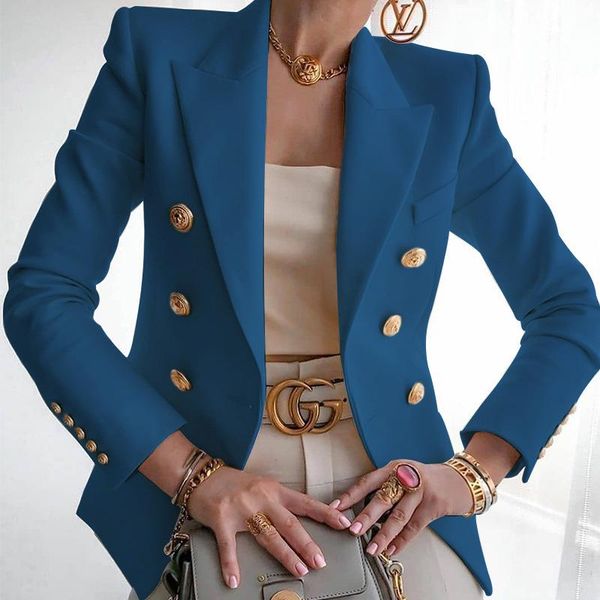 pants seigurhry women 2022 slim elegant blazers with pockets work office jacket fitting metal lion buttons double breasted coats femme, White
pants seigurhry women 2022 slim elegant blazers with pockets work office jacket fitting metal lion buttons double breasted coats femme, White