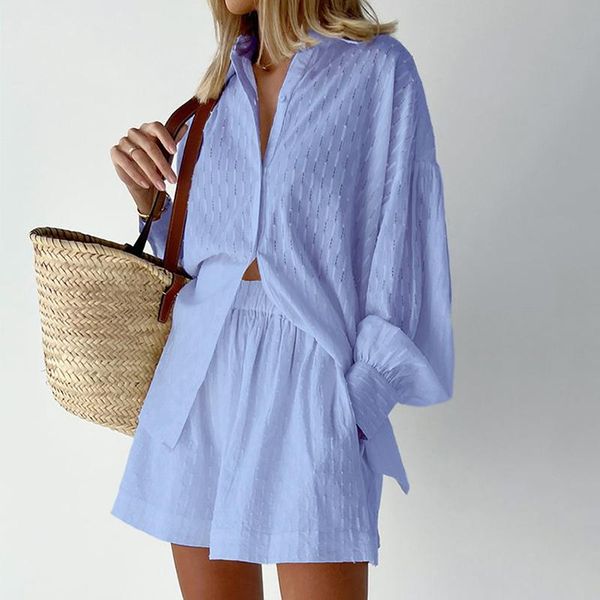 dress seigurhry women jacquard 2 piece short set casual outfits puff long sleeve button down shirt summer loose tracksuit, White
dress seigurhry women jacquard 2 piece short set casual outfits puff long sleeve button down shirt summer loose tracksuit, White
