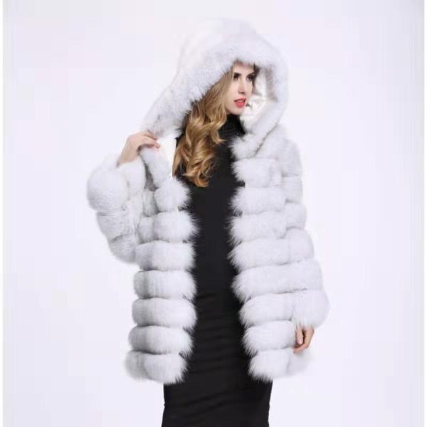 fur natural fox detachable deformation ladies hooded real fox fur pocket long jacket vest fashion thicken warm jacket, Black
fur natural fox detachable deformation ladies hooded real fox fur pocket long jacket vest fashion thicken warm jacket, Black