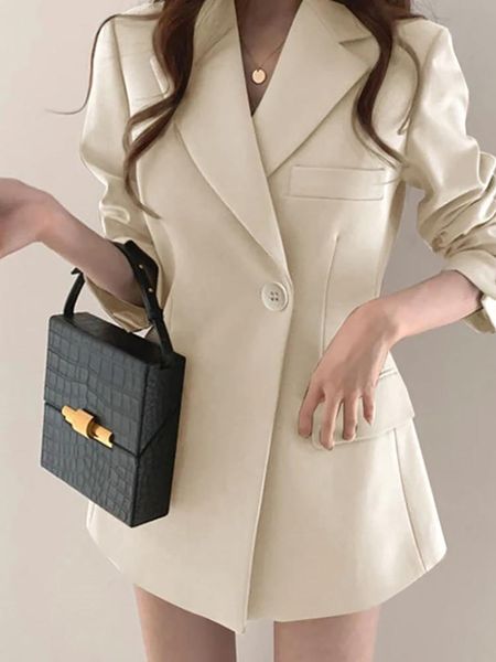 pants autumn women blazer vintage office lady korean style suit jacket long sleeve single button elegant coat work female outerwear, White
pants autumn women blazer vintage office lady korean style suit jacket long sleeve single button elegant coat work female outerwear, White