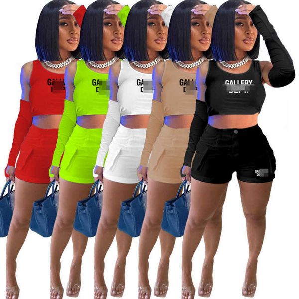 designer women tracksuits 3 piece short set sunscreen sleeve letter print crop tank and shorts with pocket outfits, Gray
designer women tracksuits 3 piece short set sunscreen sleeve letter print crop tank and shorts with pocket outfits, Gray