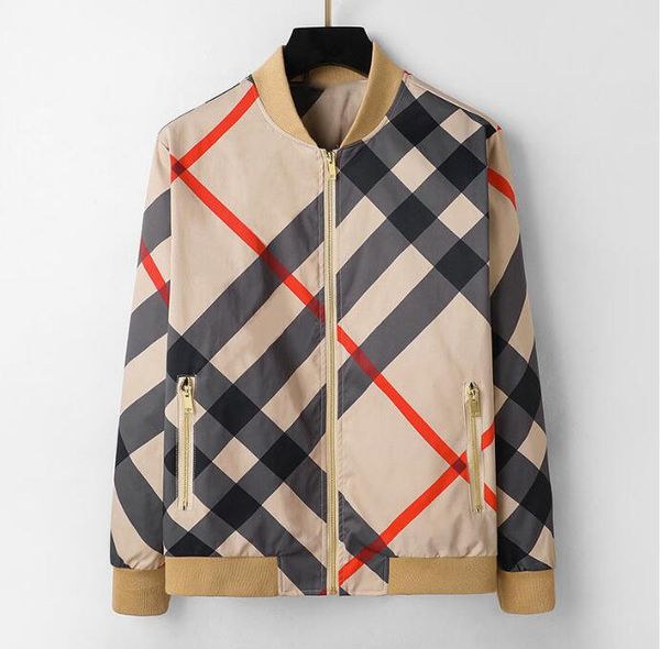 plaid baseball jackets long sleeve zipper men designer jacket spring flight mens coats, Black;brown
plaid baseball jackets long sleeve zipper men designer jacket spring flight mens coats, Black;brown