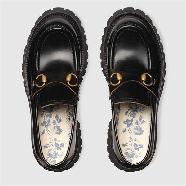 women casual shoes leather shoes with horseshoe buckle and groove sole leather loafers, Black
women casual shoes leather shoes with horseshoe buckle and groove sole leather loafers, Black