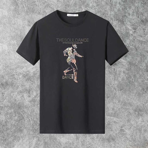 wolf family classic printed silk cotton round neck short sleeve t-shirt versatile men's casual half underlay, White;black
wolf family classic printed silk cotton round neck short sleeve t-shirt versatile men's casual half underlay, White;black