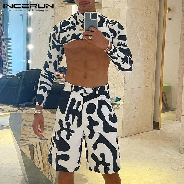 men s tracksuits incerun fashion sets printing 2023 streetwear turtleneck long sleeve crop t shirt shorts 2pcs casual suits 5xl 7 230421, Gray
men s tracksuits incerun fashion sets printing 2023 streetwear turtleneck long sleeve crop t shirt shorts 2pcs casual suits 5xl 7 230421, Gray