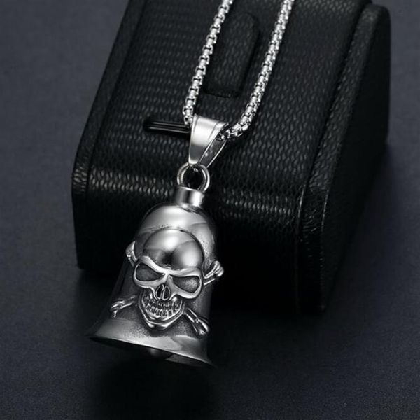 hip hop rock stainless steel skull bell pendants necklace for men punk jewelry never fade gift175i, Silver
hip hop rock stainless steel skull bell pendants necklace for men punk jewelry never fade gift175i, Silver