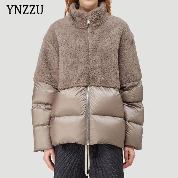 parkas high street fluffy white duck down jacket 2021 winter female fashion lambswool patchwork coat thick warm women's new ynzzu 1o348, Black
parkas high street fluffy white duck down jacket 2021 winter female fashion lambswool patchwork coat thick warm women's new ynzzu 1o348, Black