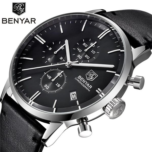 benyar fashion chronograph sport mens watches brand luxury quartz watch waterproof clock male hour relogio masculino216c, Slivery;brown
benyar fashion chronograph sport mens watches brand luxury quartz watch waterproof clock male hour relogio masculino216c, Slivery;brown