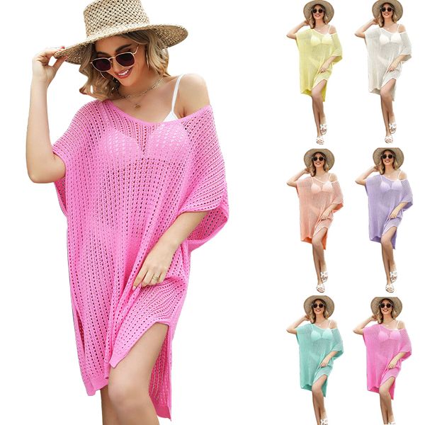 new women's bikini cover up dress solid color hollow perspective swimwear loose designer swimsuit midi dresses bathing suit woman wear, White;black
new women's bikini cover up dress solid color hollow perspective swimwear loose designer swimsuit midi dresses bathing suit woman wear, White;black