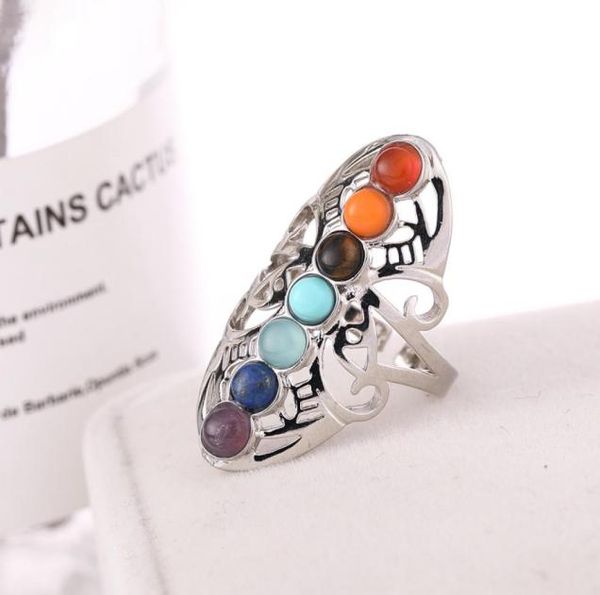 vintage 7 chakra stones yoga ring hollow silver plated adjustable thumb ring reiki jewelry 80 n25782600
vintage 7 chakra stones yoga ring hollow silver plated adjustable thumb ring reiki jewelry 80 n25782600