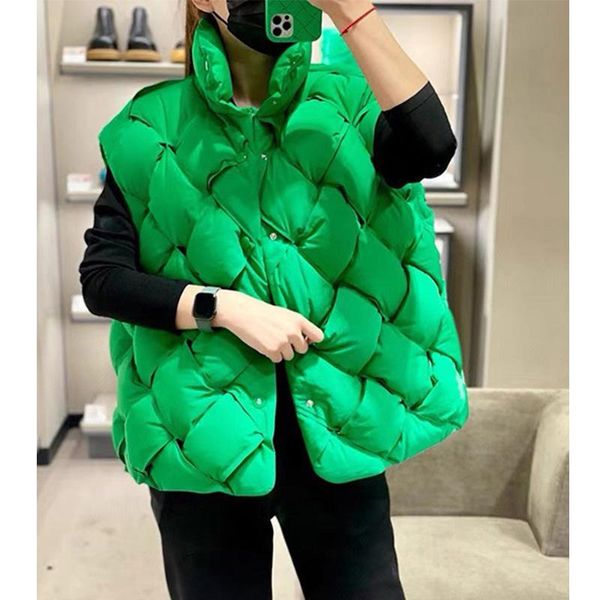 vests 22 winter runway designer white goose down vest women fashion single breasted stand collar sleeveless jacket woven vest female, Black;white
vests 22 winter runway designer white goose down vest women fashion single breasted stand collar sleeveless jacket woven vest female, Black;white