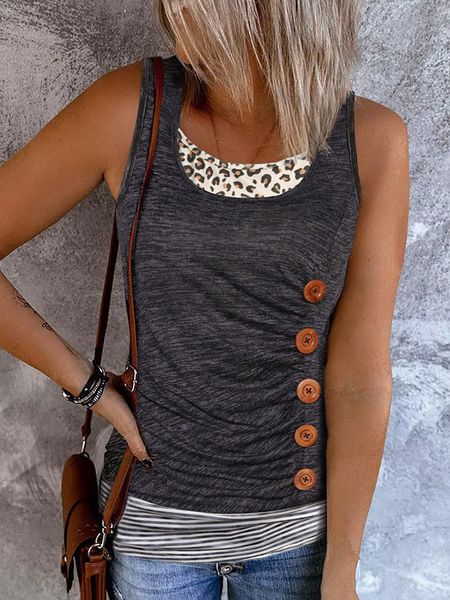 womens tshirt trendy women striped leopard button fake twopiece tank summer casual slim sleeveless shirt cami design 230420, White
womens tshirt trendy women striped leopard button fake twopiece tank summer casual slim sleeveless shirt cami design 230420, White