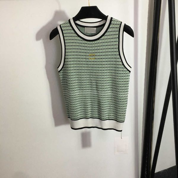 23ss womens tanks camis womens designer clothing vest camis tank color matching logo embroidery color knitted vest womens clothes, White
23ss womens tanks camis womens designer clothing vest camis tank color matching logo embroidery color knitted vest womens clothes, White