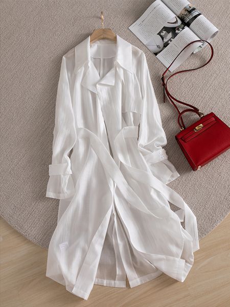 women's trench coats super soft sun protection thin women coat with sash summer solid color long female windbreaker 230421, Tan;black
women's trench coats super soft sun protection thin women coat with sash summer solid color long female windbreaker 230421, Tan;black