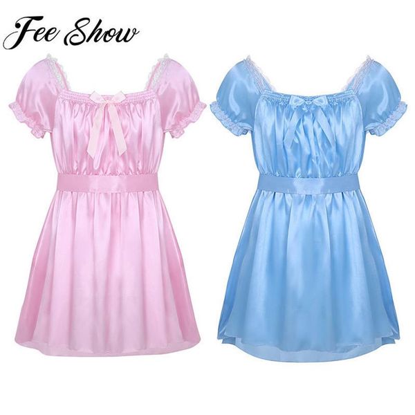 mens costumes lingerie plus size short sleeve shiny soft satin crossdress lingerie dress for male sissy lace nightwear j19061226r, Red;black
mens costumes lingerie plus size short sleeve shiny soft satin crossdress lingerie dress for male sissy lace nightwear j19061226r, Red;black