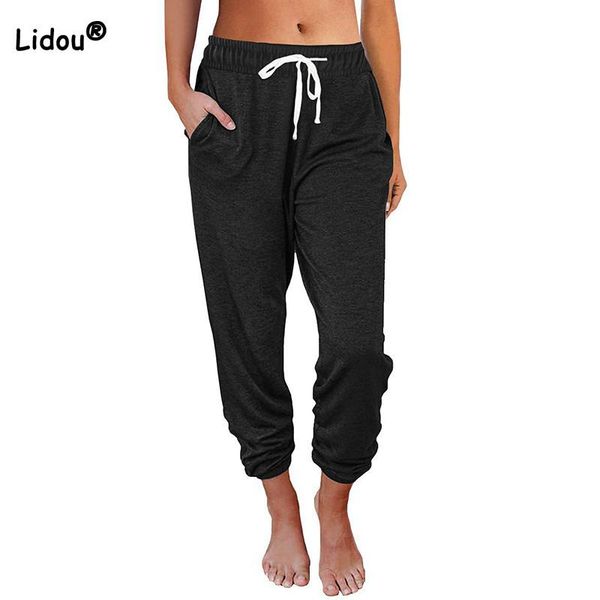 capris spring summer new fashion women's pants casual drawstring loose pocket high waist ninth leggings solid pencil trousers female, Black;white
capris spring summer new fashion women's pants casual drawstring loose pocket high waist ninth leggings solid pencil trousers female, Black;white