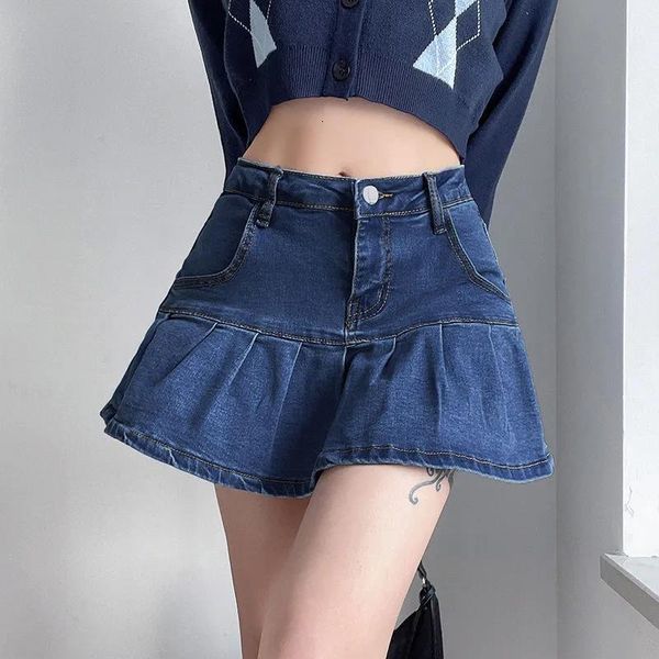 skirts blue denim with ruffles harajuku y2k jeans shorts mini woman high waist bottom female casual pleated 230420, Black
skirts blue denim with ruffles harajuku y2k jeans shorts mini woman high waist bottom female casual pleated 230420, Black