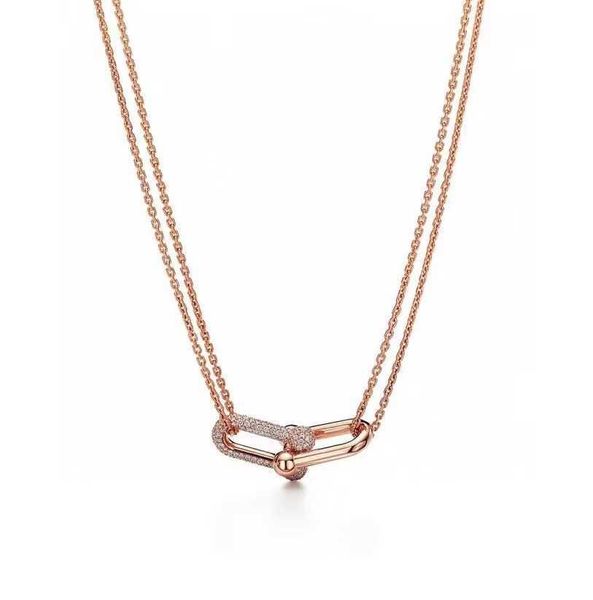 designers925 sterling silver tiffy double ring layer necklace joint asymmetric floor same net red light luxury texture, Black
designers925 sterling silver tiffy double ring layer necklace joint asymmetric floor same net red light luxury texture, Black