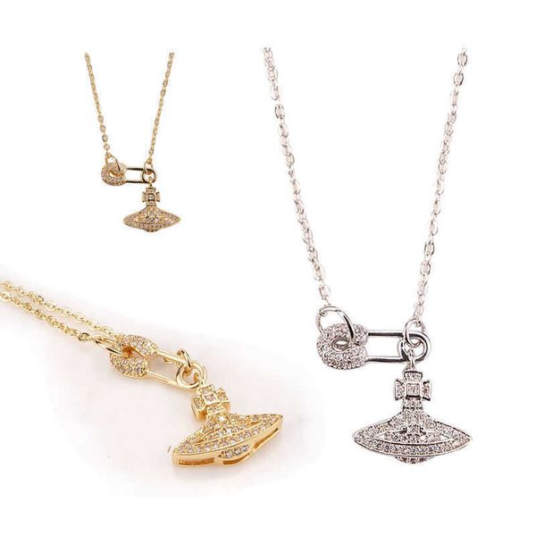 designer vivians necklace empress dowager pin full diamond hollow out saturn necklace plating platinum luxury ins female, Silver
designer vivians necklace empress dowager pin full diamond hollow out saturn necklace plating platinum luxury ins female, Silver